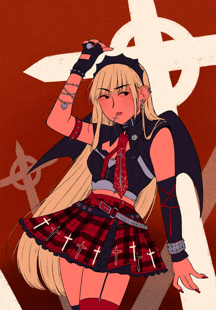 Gothic Anime Angel Girl (2019) fan art