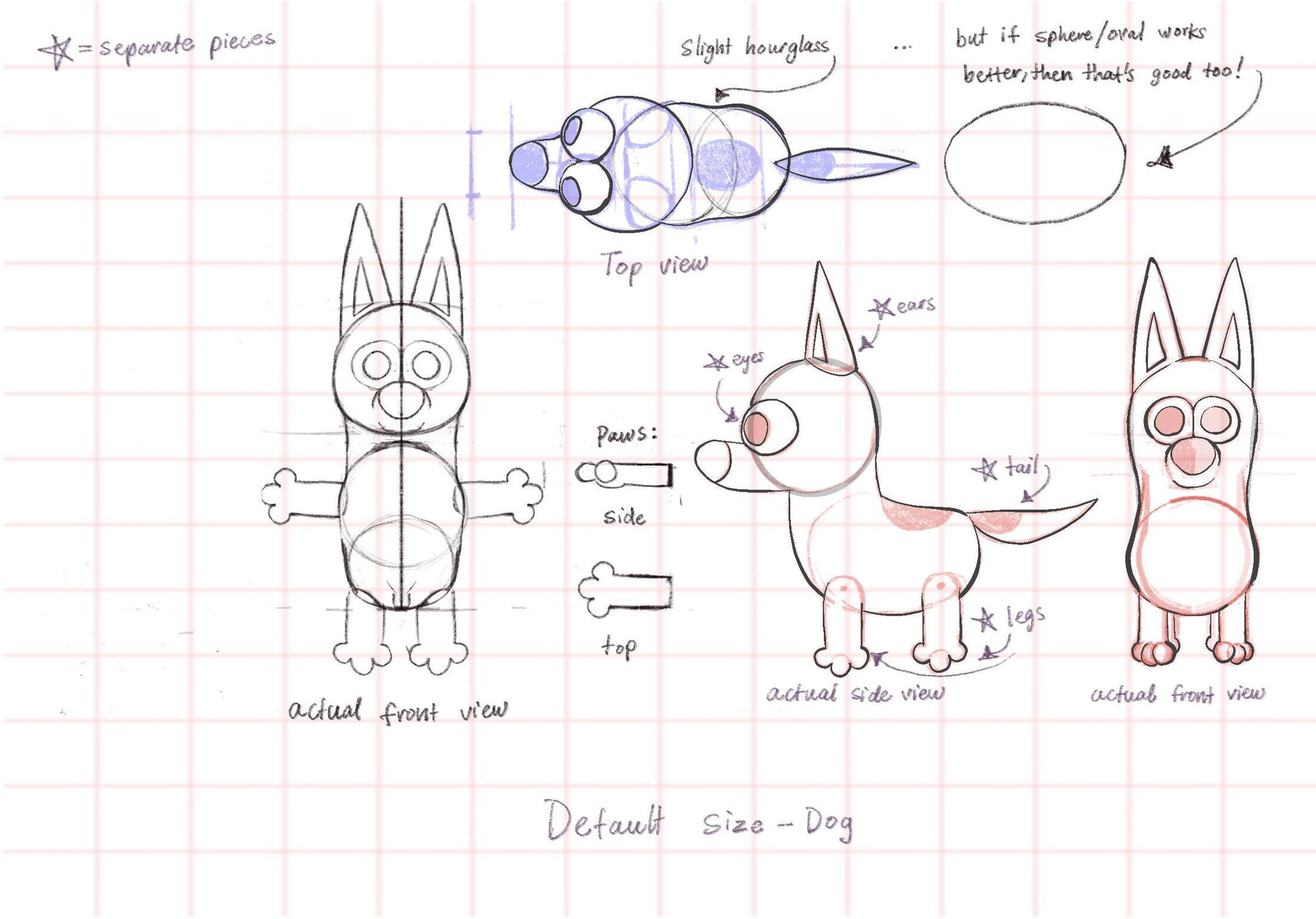 Sofia Azpe&#39;s concept turnarounds for the Dog of A Dog&#39;s Tail