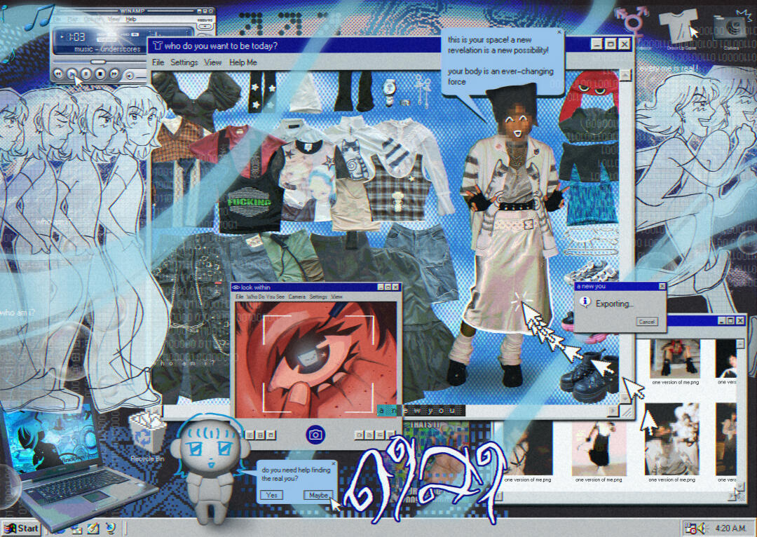 who do you want to be today? (2025) for Digital Universe Zine, hosted by @vemrill